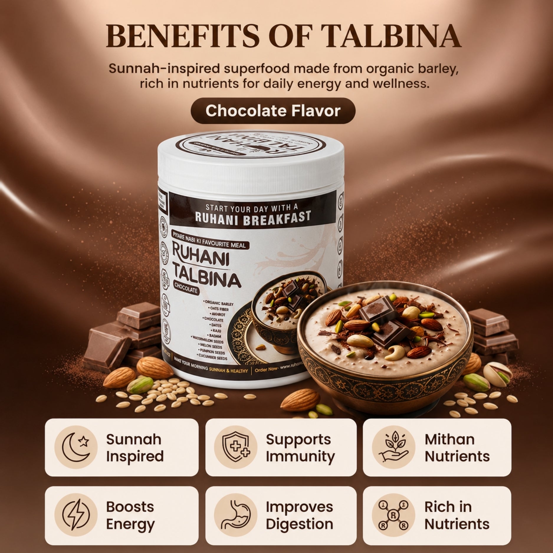 Ruhani Talbina Chocolate – Sunnah Healthy & Nutritious Breakfast