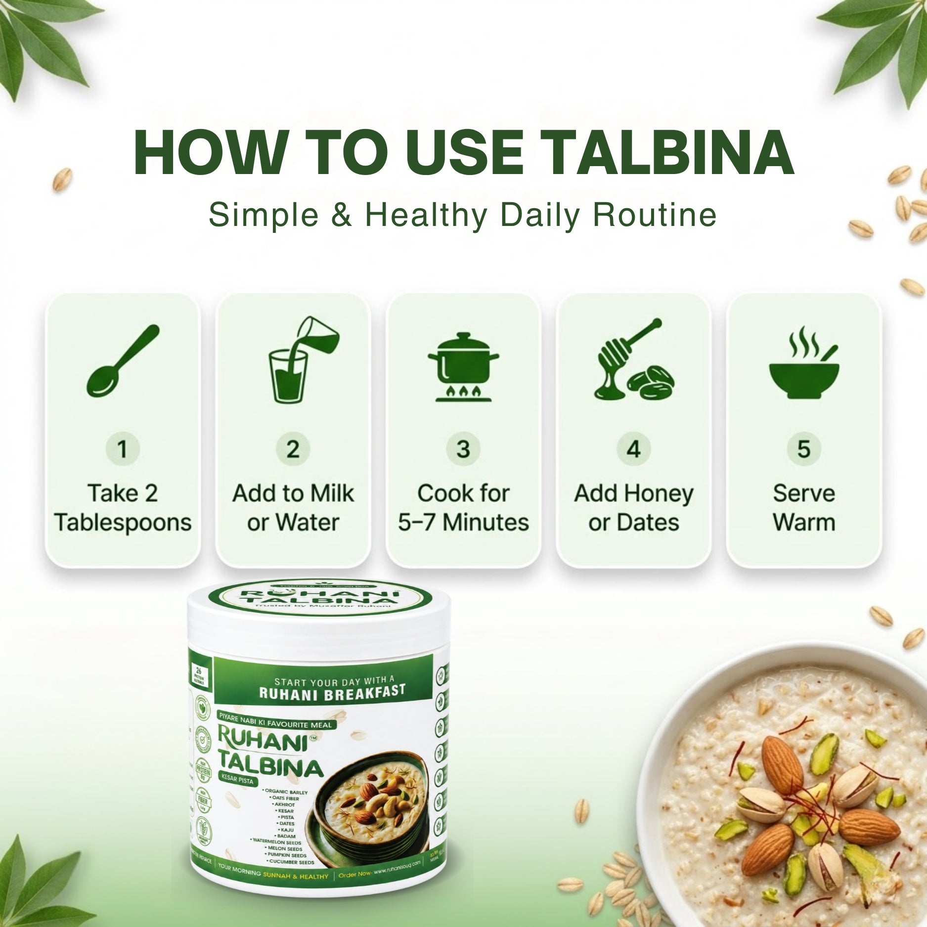 Ruhani Talbina – Sunnah Healthy & Tasty Breakfast