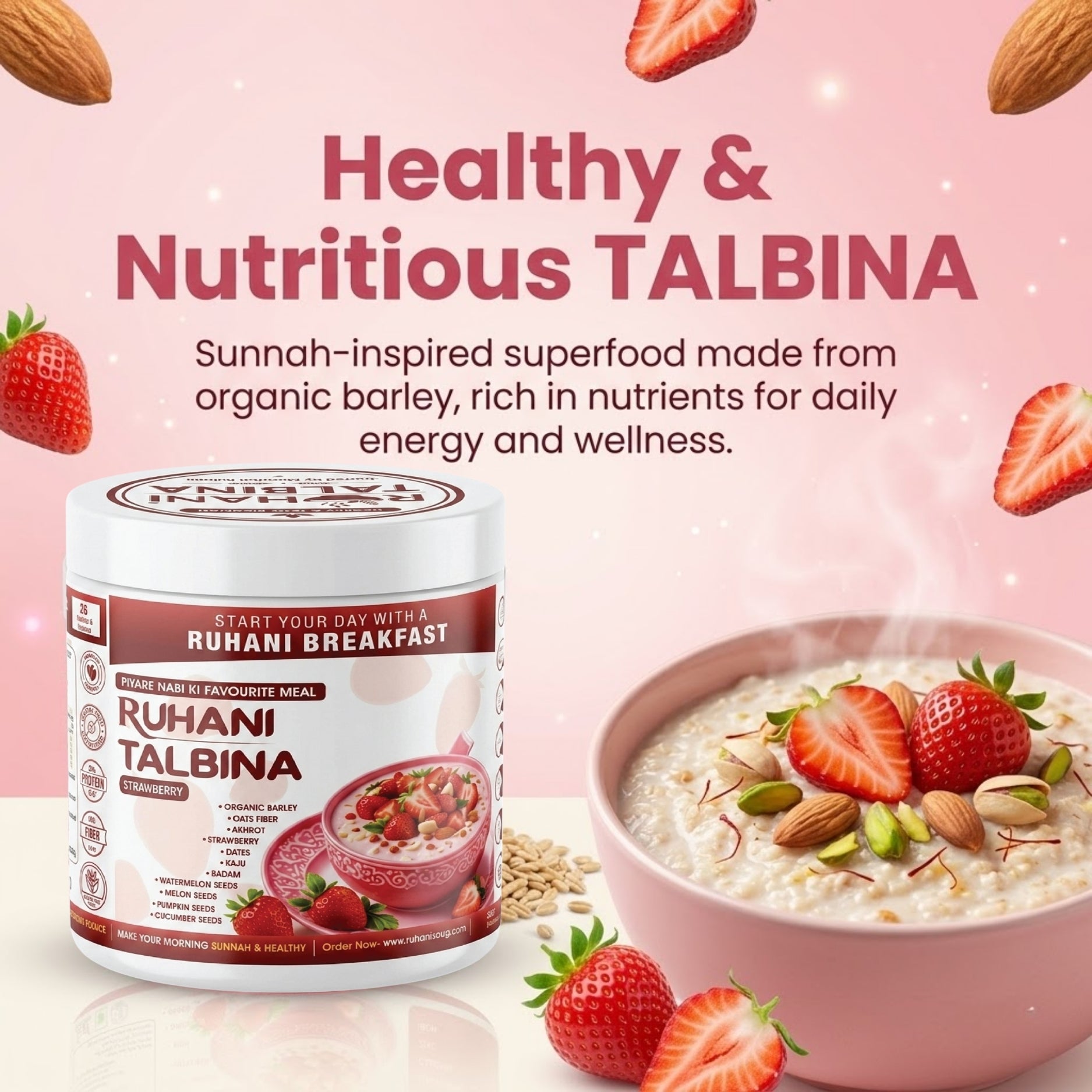 Ruhani Talbina Strawberry – Sunnah-Inspired Nutritious Breakfast