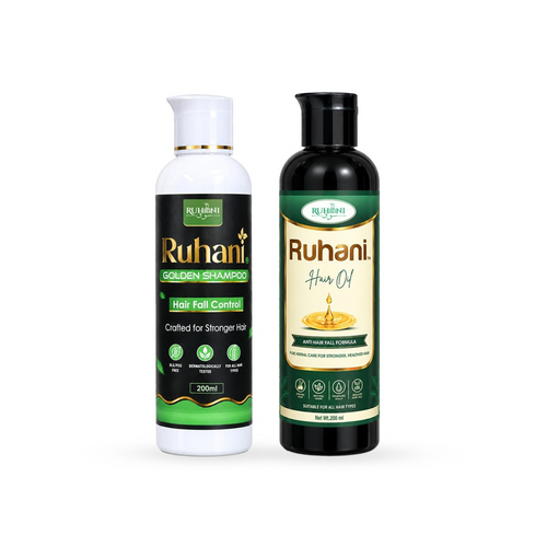 Ruhani Hair Care Combo – Hair Oil + Golden Shampoo + Free Hair Comb