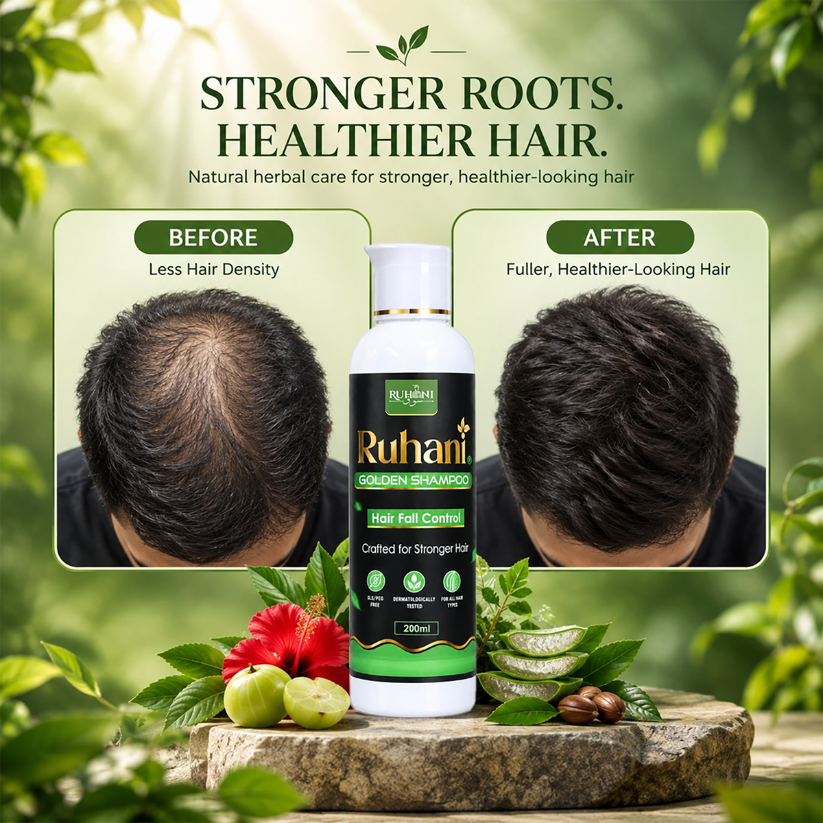 Ruhani Golden Shampoo – Hair Growth Formula