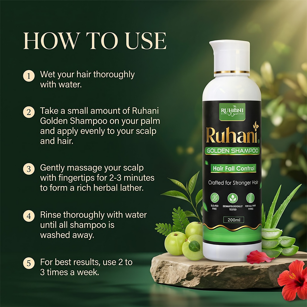 Ruhani Golden Shampoo – Hair Growth Formula