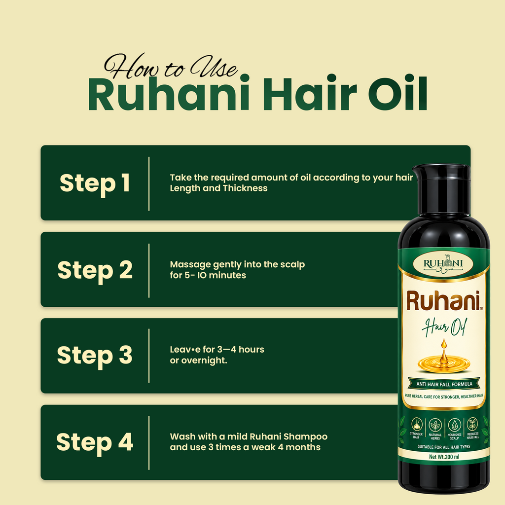 Ruhani Hair Oil- Anti Hair Fall Formula- (200Ml)
