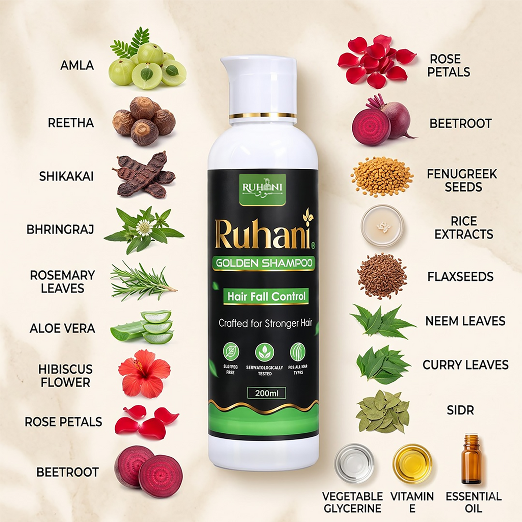 Ruhani Golden Shampoo – Hair Growth Formula