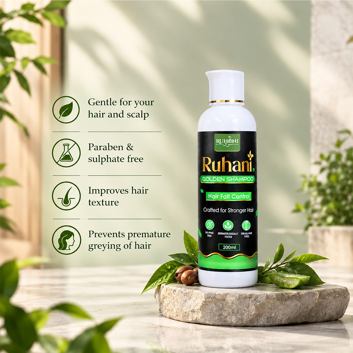 Ruhani Golden Shampoo – Hair Growth Formula