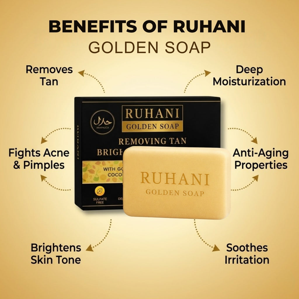 Ruhani Golden Soap – Natural Care (Pack of 3)