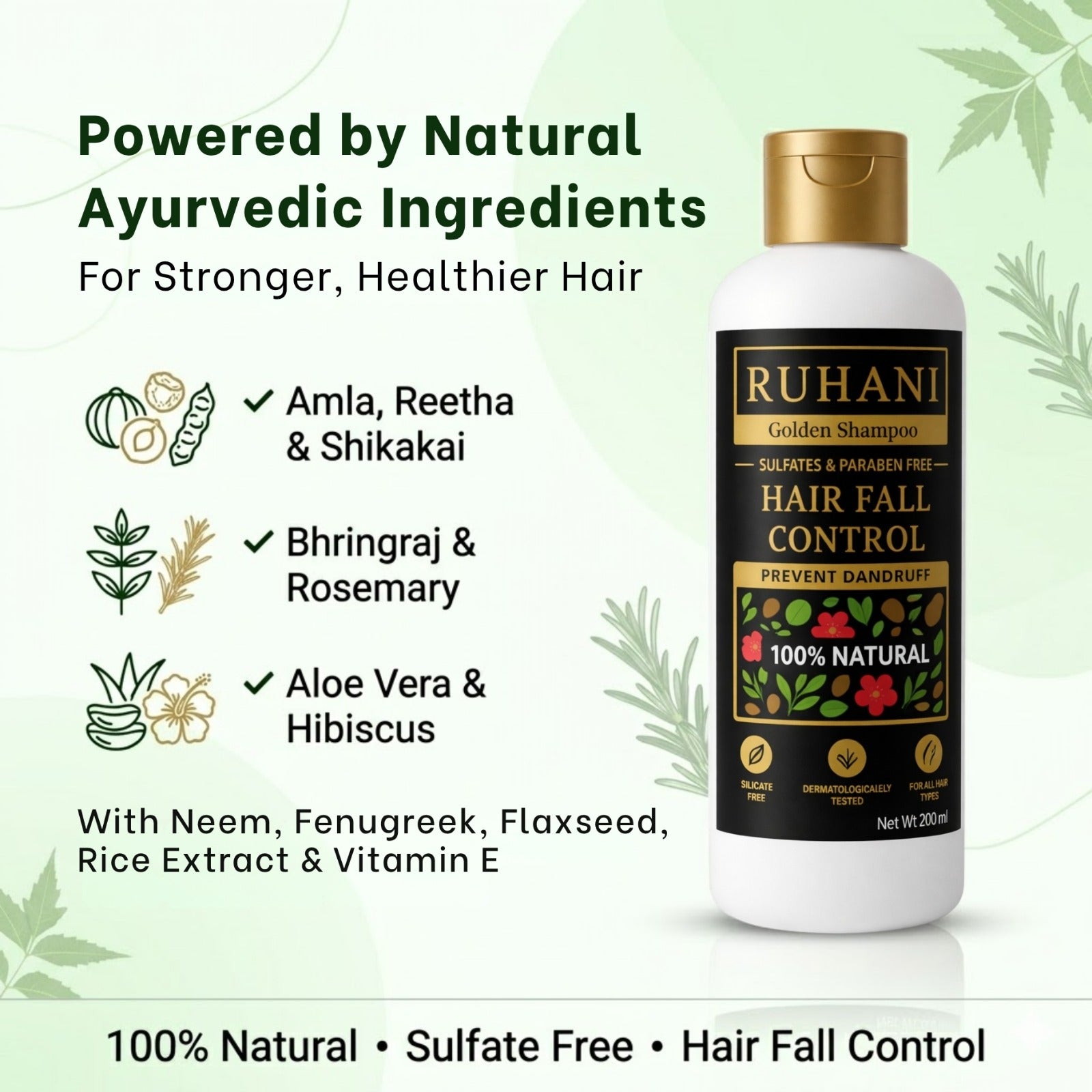 Ruhani Golden Shampoo – Hair Growth Formula