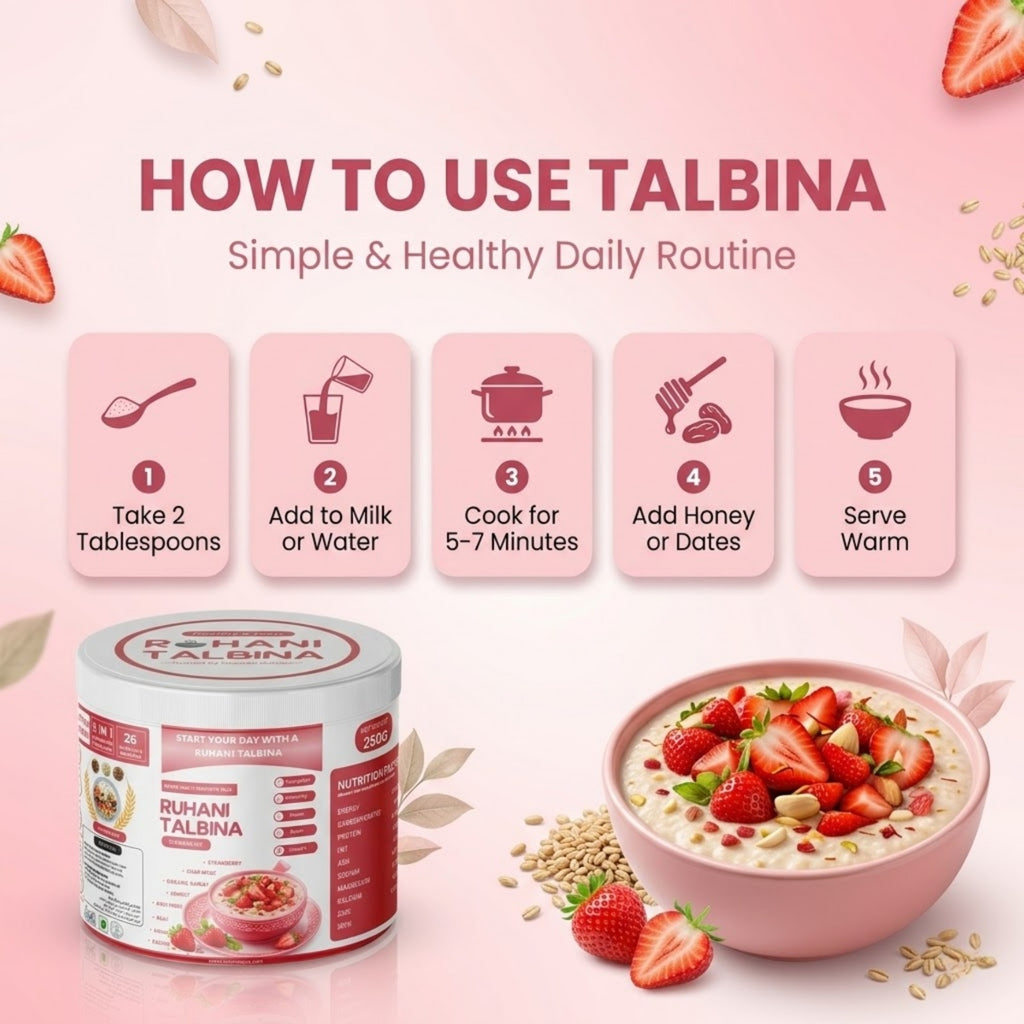Ruhani Talbina Strawberry – Sunnah-Inspired Nutritious Breakfast