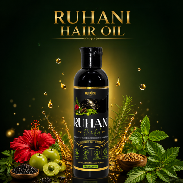 Ruhani Hair Oil- Anti Hair Fall Formula- (200Ml)