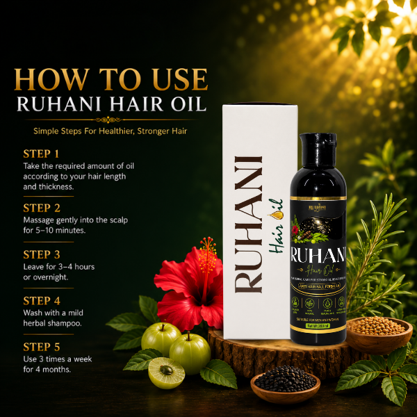 Ruhani Hair Oil- Anti Hair Fall Formula- (200Ml)