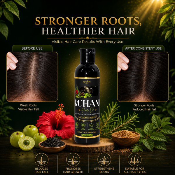 Ruhani Hair Oil- Anti Hair Fall Formula- (200Ml)